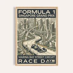 Night Street Circuit Poster