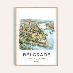 Belgrade City Art Print