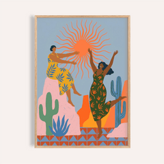 Sunset Women Art Print