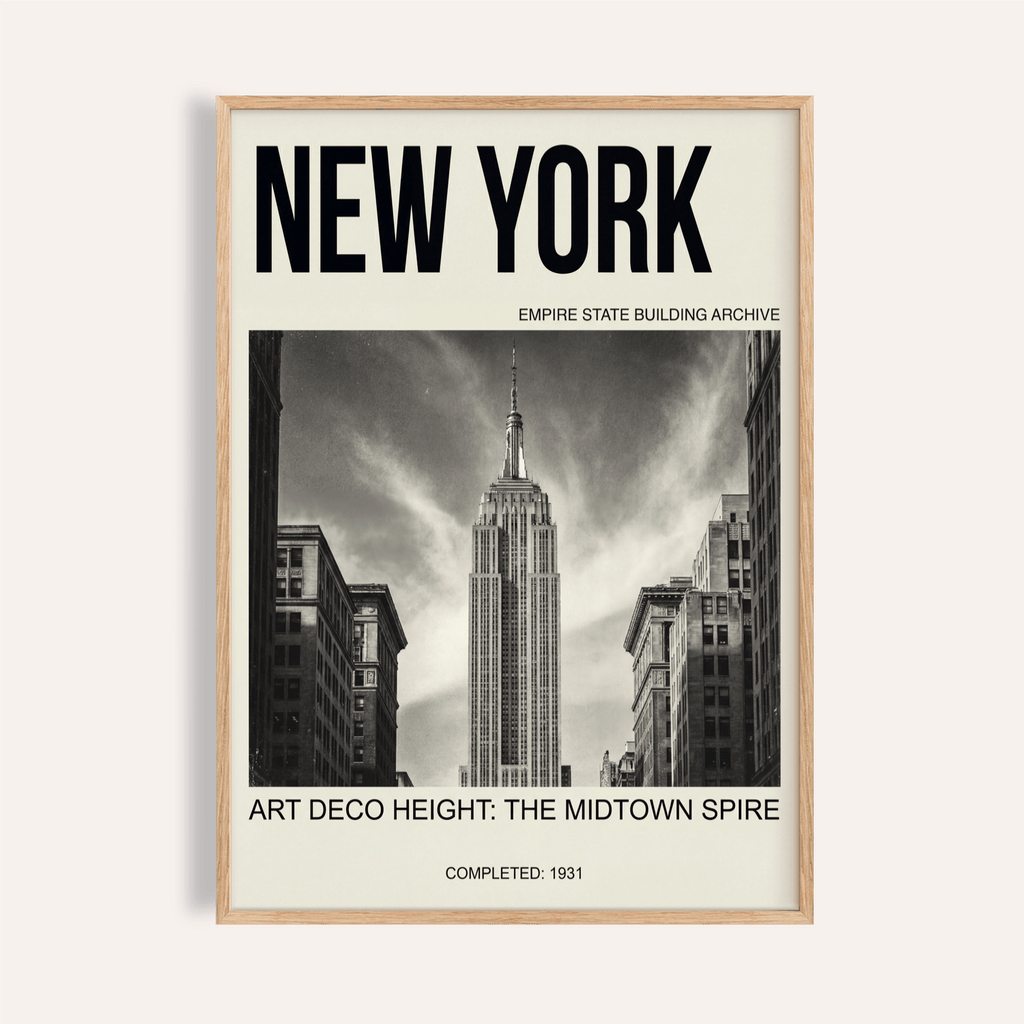 Empire State Building Wall Art | Art Deco Photo Poster