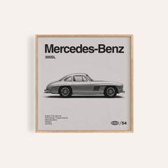 Classic Gullwing Sports Car Poster