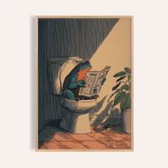 Frog Bathroom Art