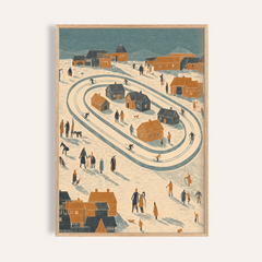 Winter Village Art Print