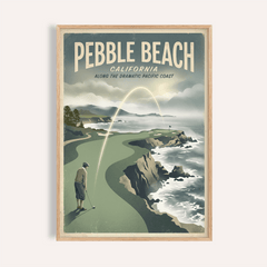 California Coastal Golf Print