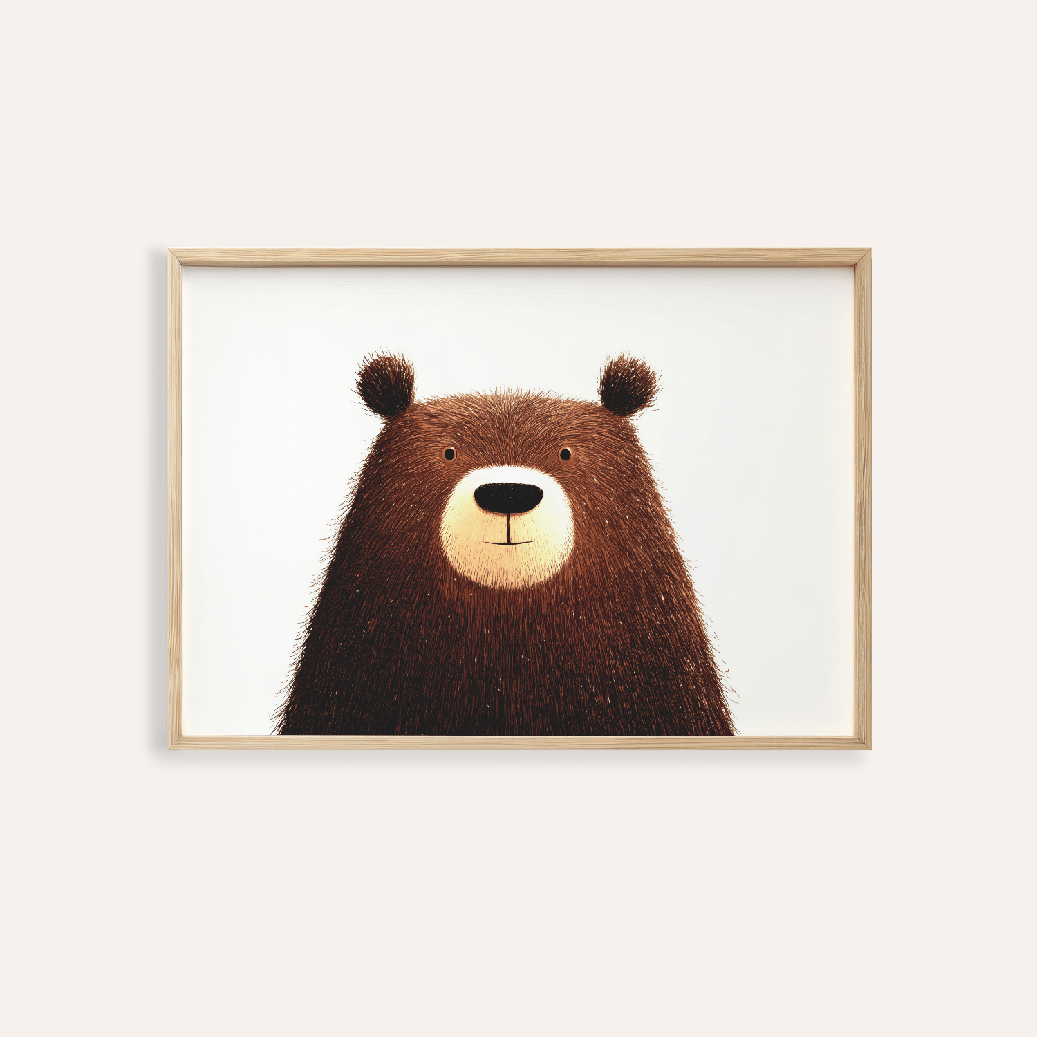Cute Bear Art Print for Kids Room Decor