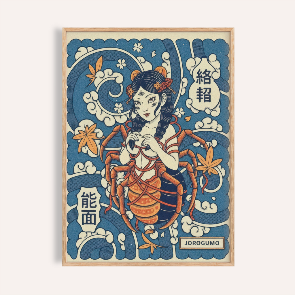 Jorogumo Art Print | Japanese Mythology Wall Decor