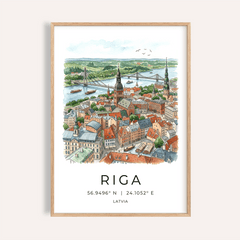 Riga City Art Print