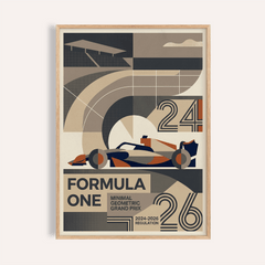 Minimal Geometric Racing Poster