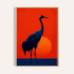 Cranes Silhouette Art Print