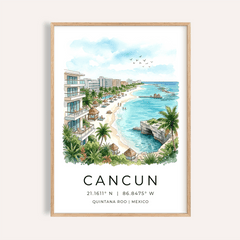 Cancun Beach Art Print