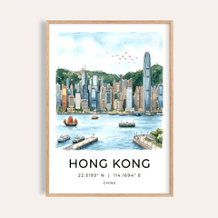 Hong Kong Skyline Art Print