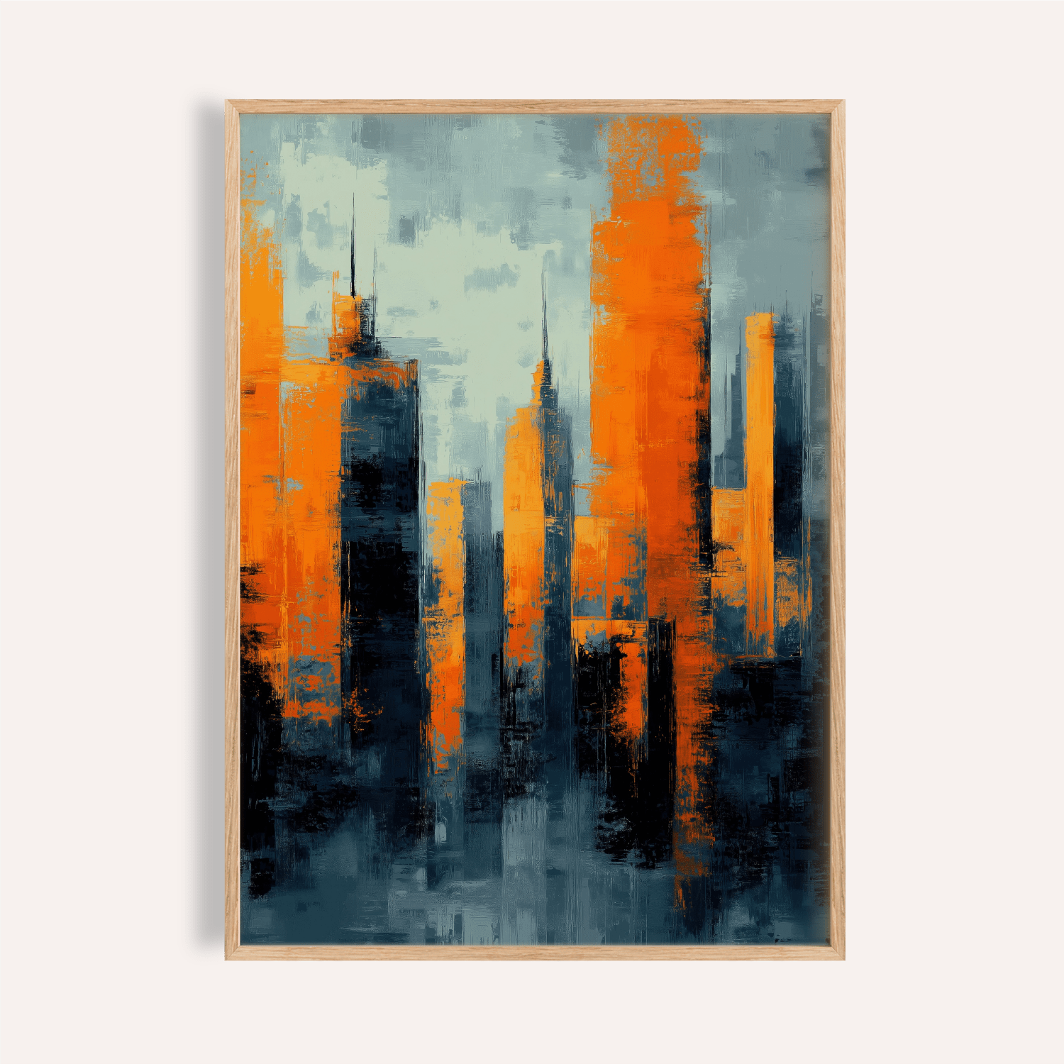 Contemporary Urban Art City Skyline Wall Art Print