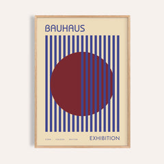 Mid Century Wall Art: Burgundy Veil framed print on a warm off-white wall