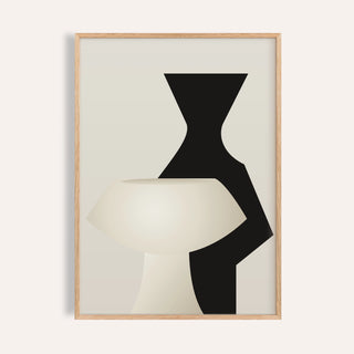 Modern Wall Art: Two Vessels framed print on a warm off-white wall