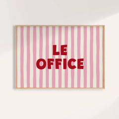 Office Wall Decor: Bold Harmony I framed print on a warm off-white wall