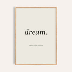 Personalised Quote Poster personalised print, shown framed in natural wood