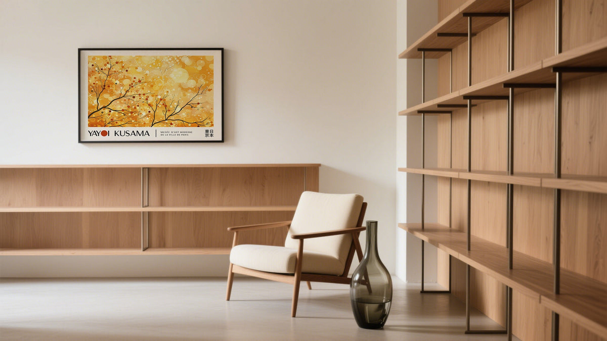 Floral landscape canvas from Japanese wall art.