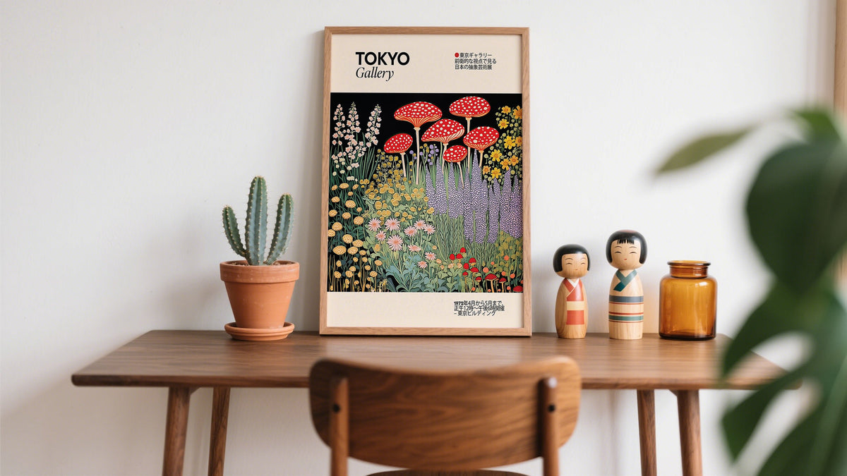 Tokyo Gallery vintage Japanese wall art prints with modern accents