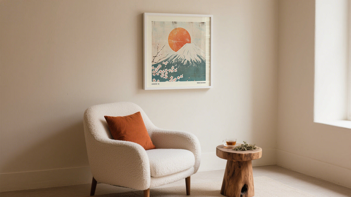 Cheap Contemporary Art of Mount Fuji in Square Format