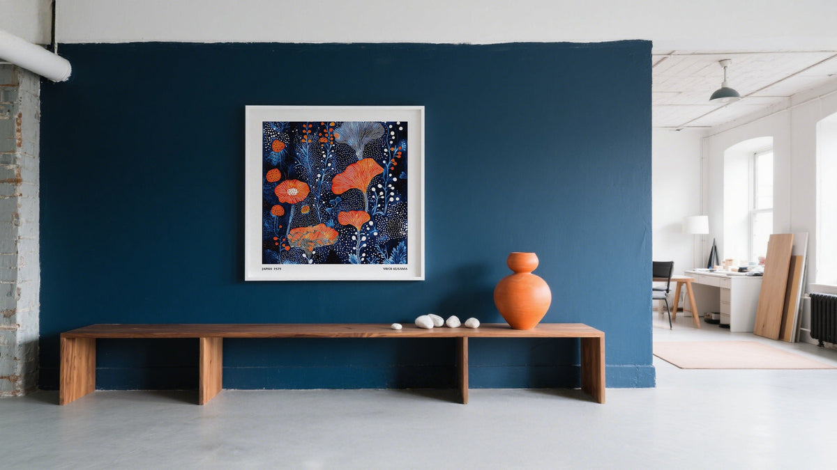 Best Wall Art in blue and orange coral