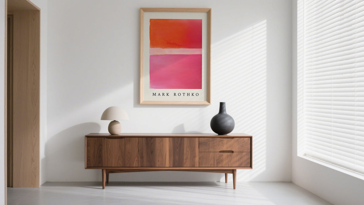 Exclusive art for walls with bold abstract color field blocks