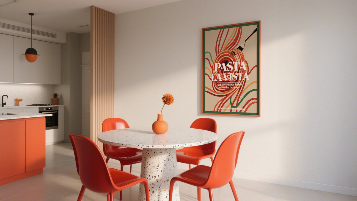 Dining Room Wall Art of Pasta Swirled on fork