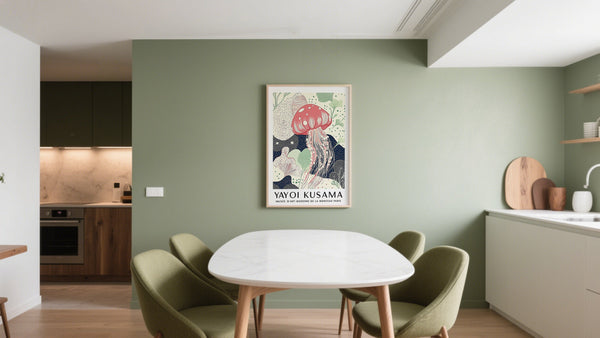 Trendy Posters for Kitchen Wall in Green and Pink