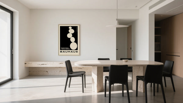 Wall Art with Minimalist Home Accessories and furniture