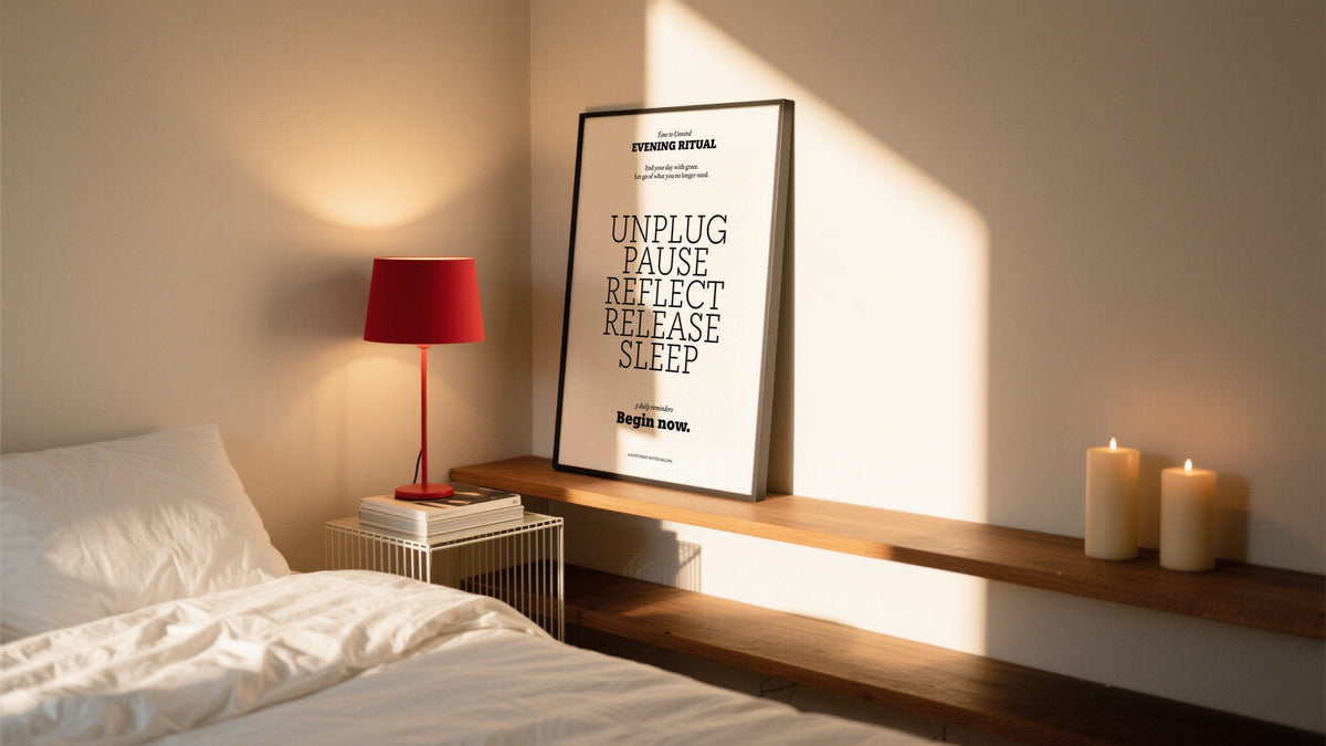 Typography Quote Poster Design for bedroom nooks