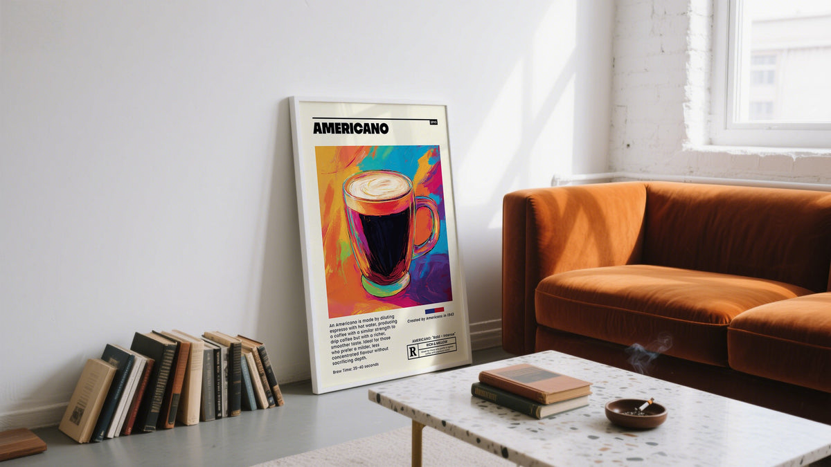 Americano Black Coffee Bar Artwork