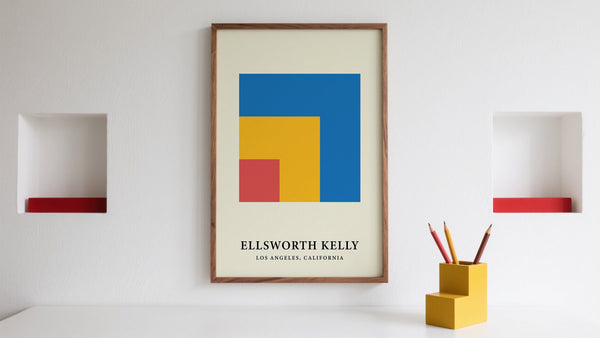 Ellsworth Kelly Inspired Prints USA for minimalist and modern interiors