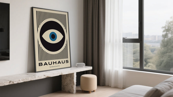 Large Modern Wall Art of Bauhaus Poster in living room