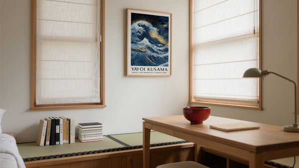 Art Japan of The Golden Great Wave Wall Art in Blue and Gold