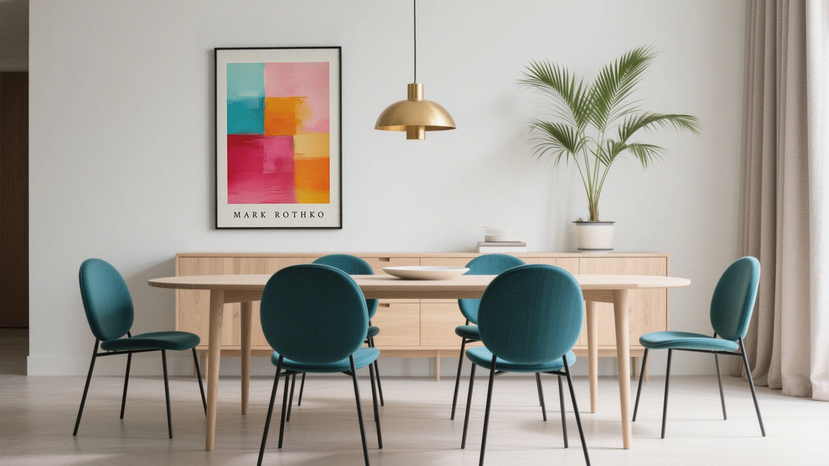 Mark Rothko Inspired Colorful Abstract Art for Wall in Dining Room