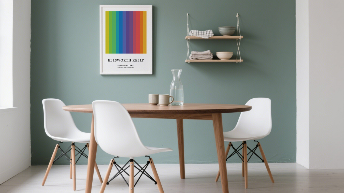 Bold Artwork of an Ellsworth Kelly Rainbow Print