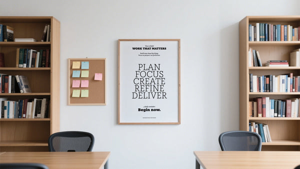 Black and white motivational quote posters for classrooms