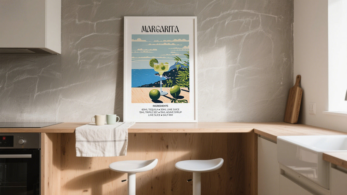 Cocktail Painting of Margerita in Kitchen