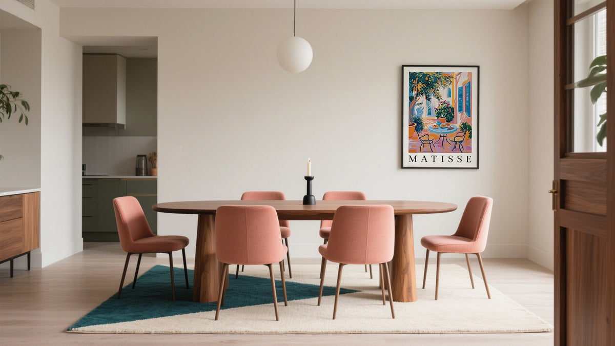 Matisse Courtyard breakfast abstract wall art large for dining room