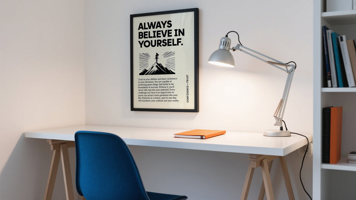 Always believe in yourself life quote poster