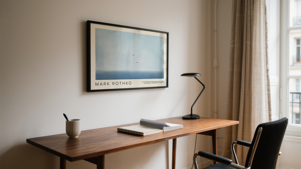 Blue Skyline Calming Artwork for Office by Mark Rothko