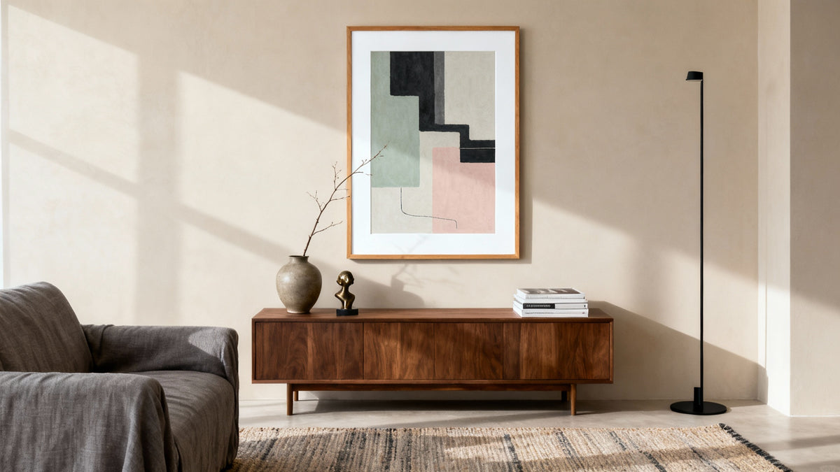 Framed wall art mockup showcasing inspiring artwork to transform your space.