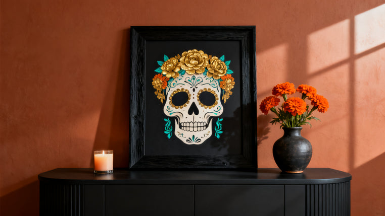 Arte de pared del Día de los Muertos: Celebra la tradición en tu hogar