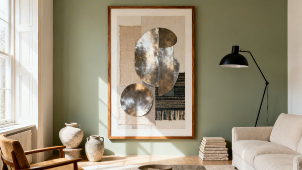 Framed mockup of unique odd wall art to transform your space with unconventional decor.