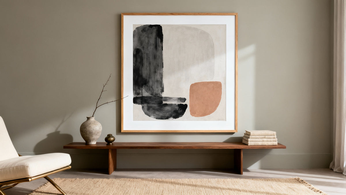 Framed wall art mockup showcasing stylish art gallery walls for inspiration and decor ideas.