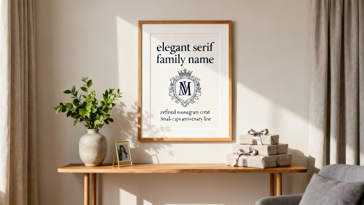 Framed wall art mockup showcasing personalized gifts for home decor inspiration.