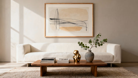 Framed wall art mockup showcasing stunning paintings for wall displays in modern interiors.