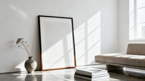 Framed wall art mockup showcasing stylish prints and posters to elevate your home decor.