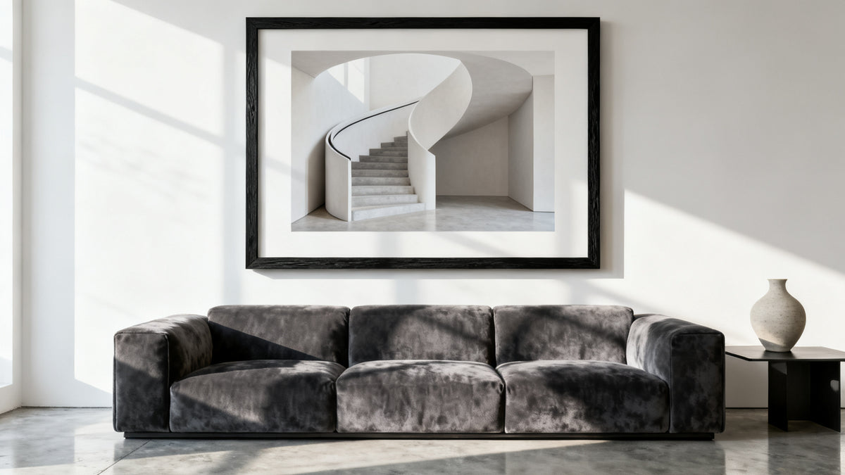 Framed wall art mockup showcasing modern design for stylish home decor - perfect for wall art pics inspiration.