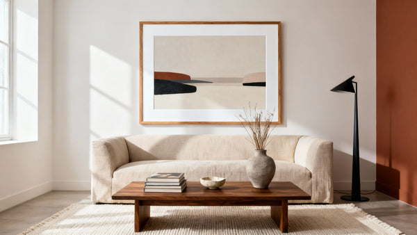 Framed unique wall art painting mockup showcasing artistic expression to enhance your space.