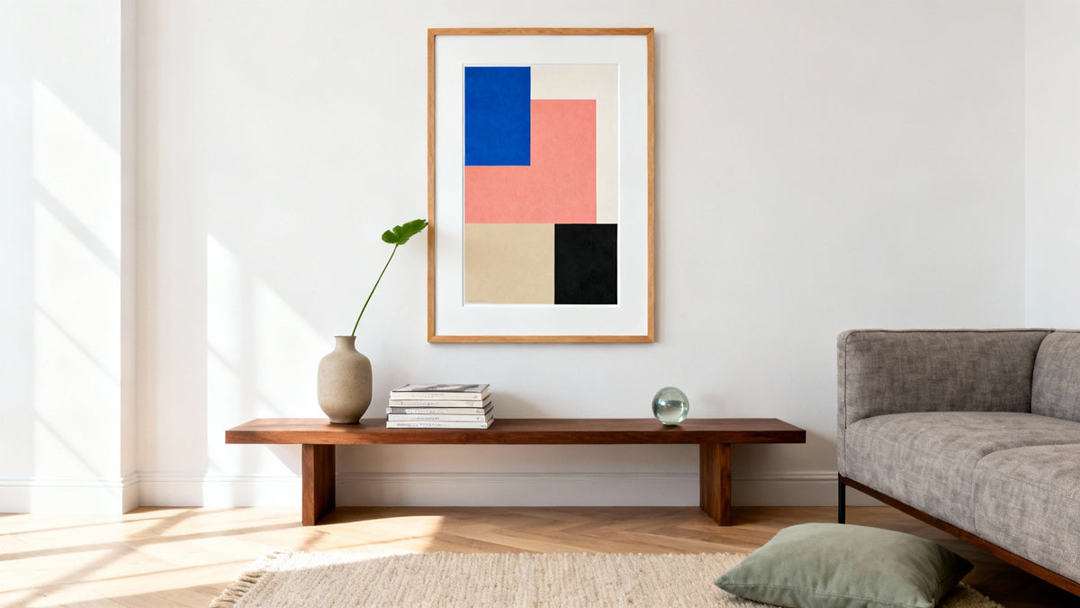 Framed wall art mockup showcasing unique prints to elevate your space with cool decor.